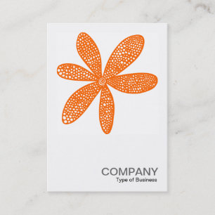 Square Photo 0210 - Pretty Flower - Orange Business Card