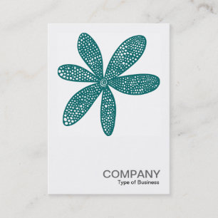 Square Photo 0213 - Pretty Flower - Moss Green Business Card