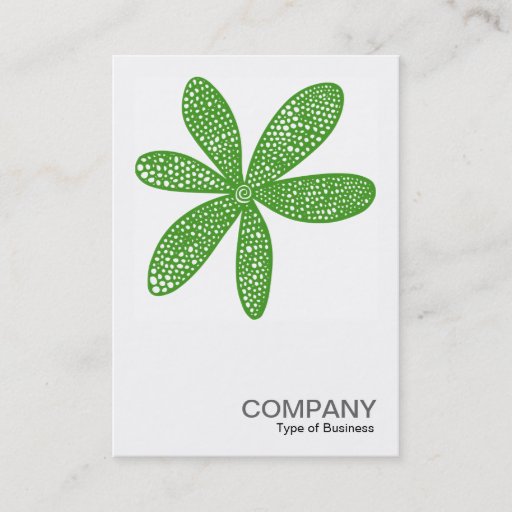 Customizable Square Photo 0215 - Pretty Flower - Avocado Green Business Card Template