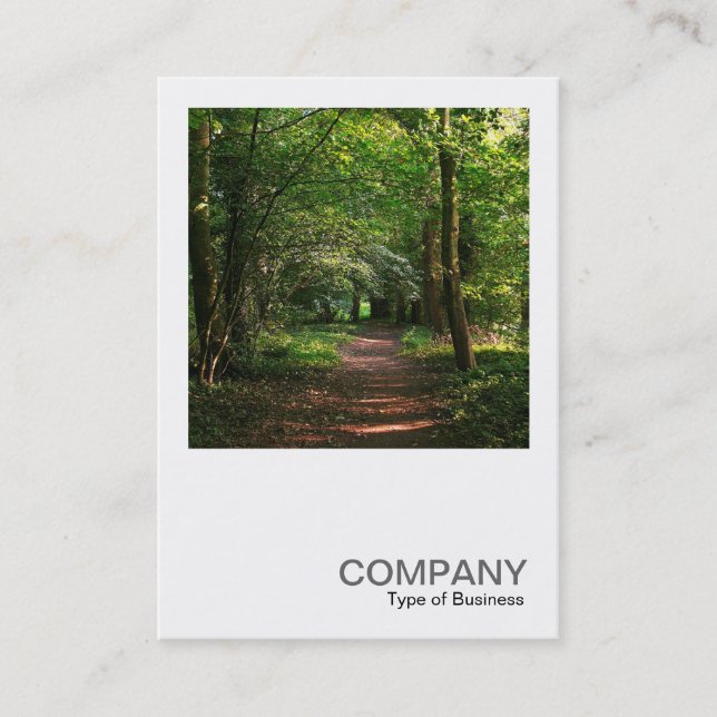 Square Photo 023 - Path in the Woods Business Card (Front)