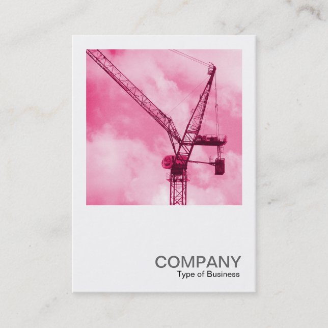 Square Photo 0246 - Pink Crane Business Card (Front)