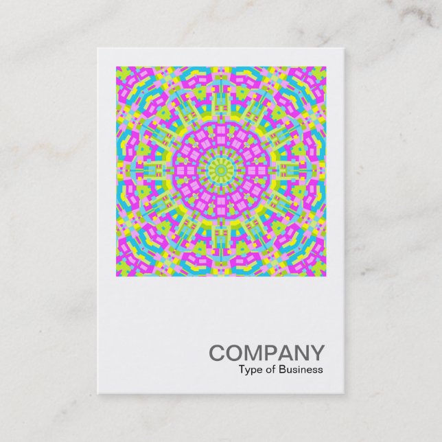 Square Photo 0266 - Colorful Kaleidoscope Business Card (Front)