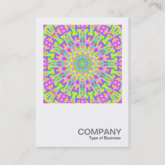Square Photo 0270 - Colorful Kaleidoscope Business Card (Front)