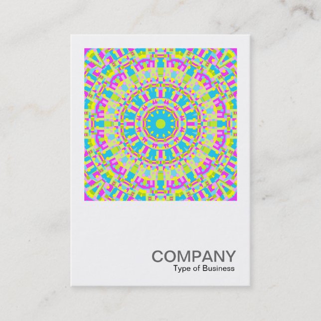 Square Photo 0271 - Colorful Kaleidoscope Business Card (Front)