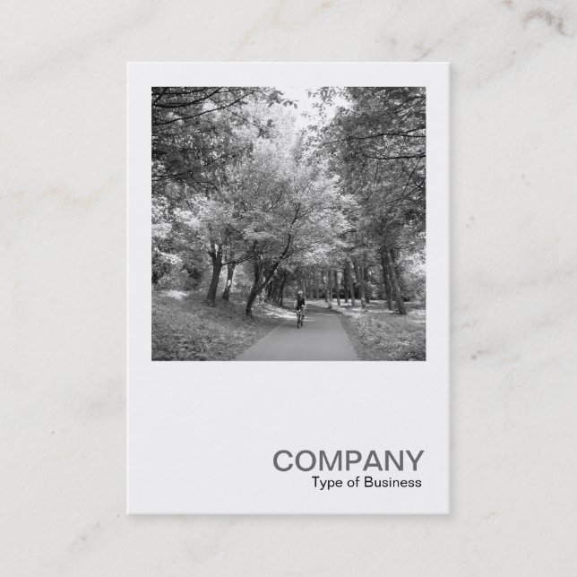 Square Photo 0326 - Cycle Way B&W Business Card (Front)