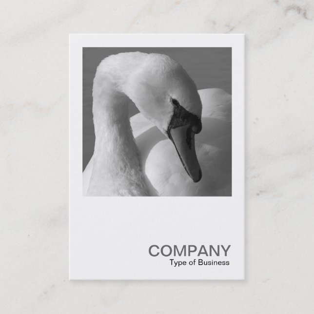 Square Photo 0350 - Swan B&W Business Card (Front)