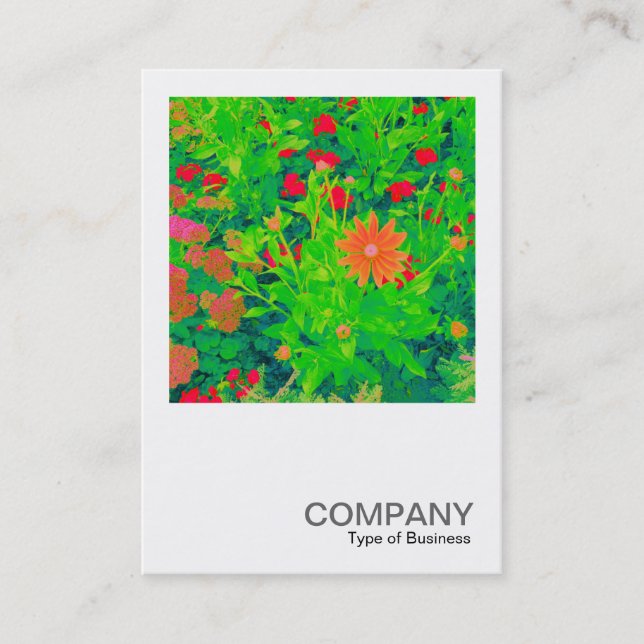 Square Photo 0397 - Psychedelic Flower Bed Business Card (Front)