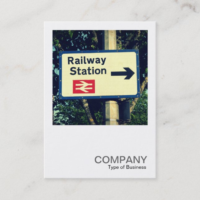 Square Photo 0403 - Station Sign Business Card (Front)