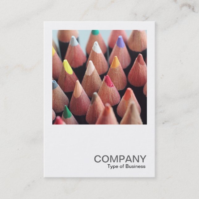 Square Photo 0421 - Color Pencils Business Card (Front)