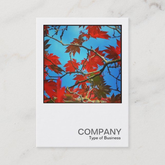 Square Photo 0435 - Red Leaves Business Card (Front)
