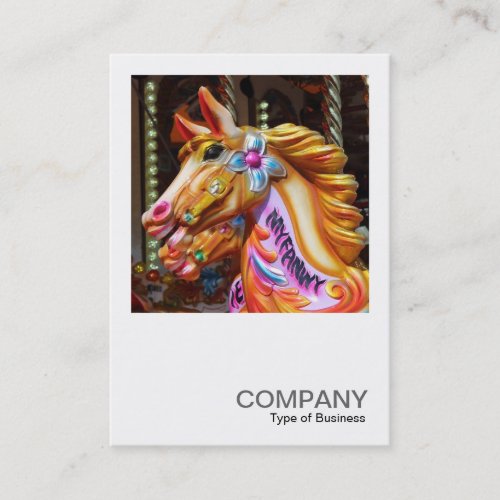 Square Photo 0440 _ Merry_go_Round Horse Business Card
