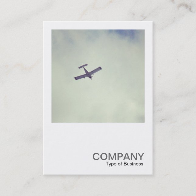 Square Photo 0449 - Passing Plane 02 Business Card (Front)