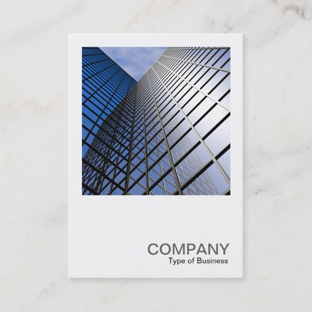 Square Photo 0495 - Reflective Office Block Business Card (Front)
