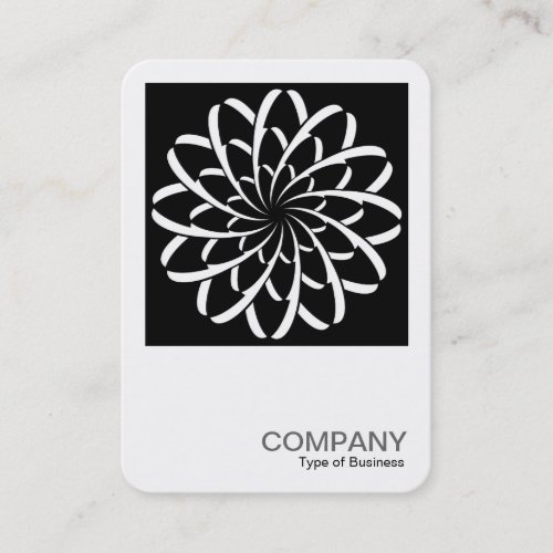 Square Photo 0498 _ Geometric Flower 02 Rounded Business Card