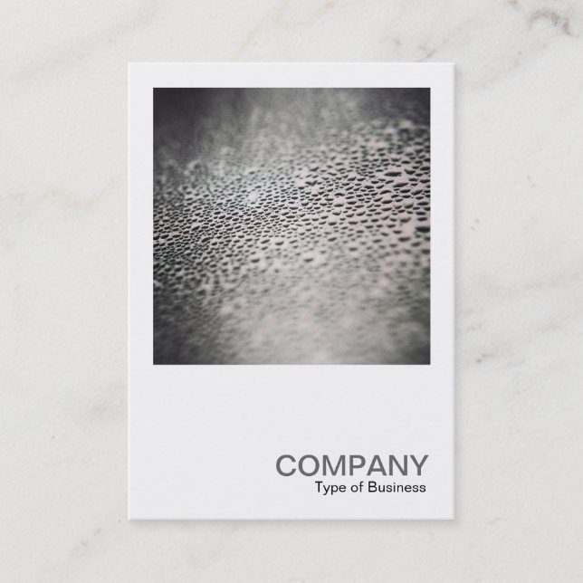 Square Photo 0536 - Water Droplets on Glass 02 Business Card (Front)