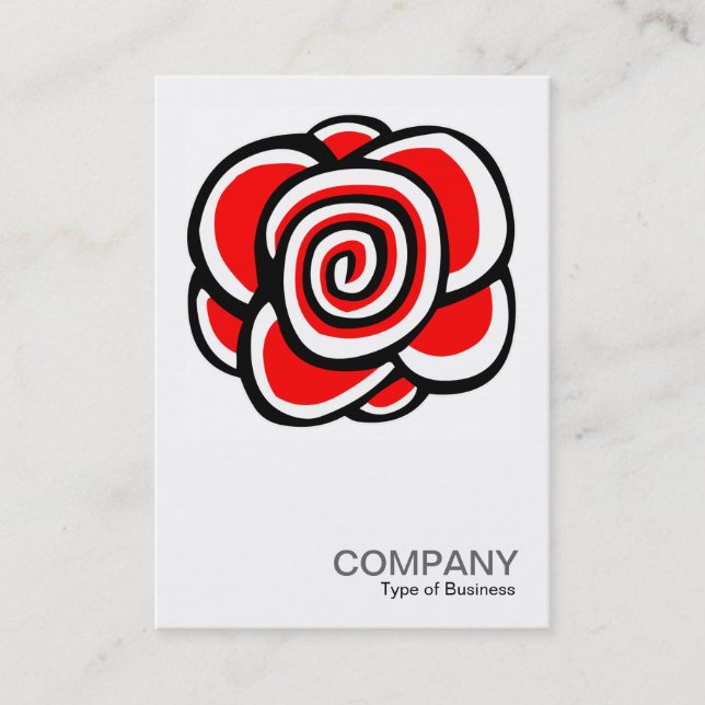 Square Photo 053 - Rose Drawing Business Card (Front)