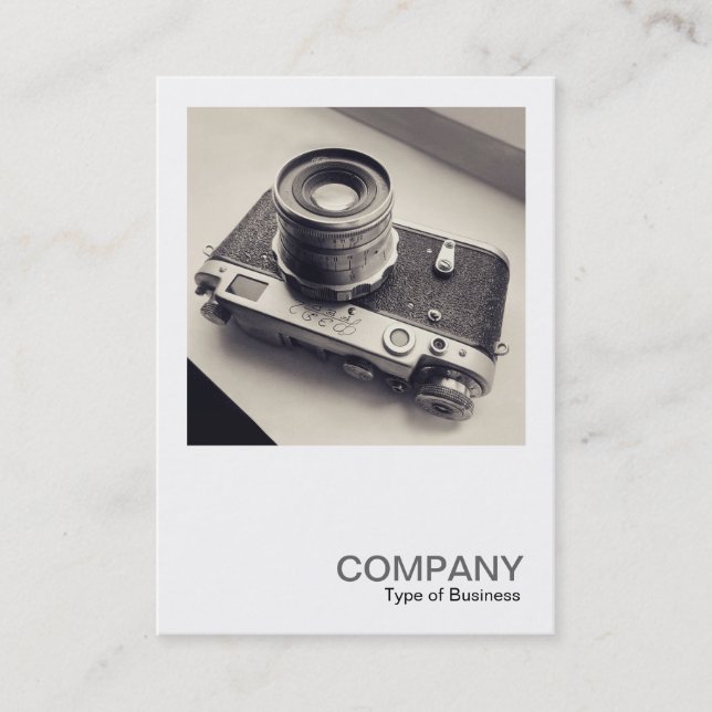 Square Photo 0557 - Russian Rangefinder Camera 02 Business Card (Front)