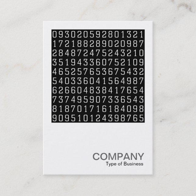 Square Photo 0581 - Random Numbers 02 Business Card (Front)