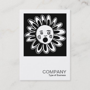 Square Photo 067 - Singing Flower (black) Business Card by artberry at Zazzle