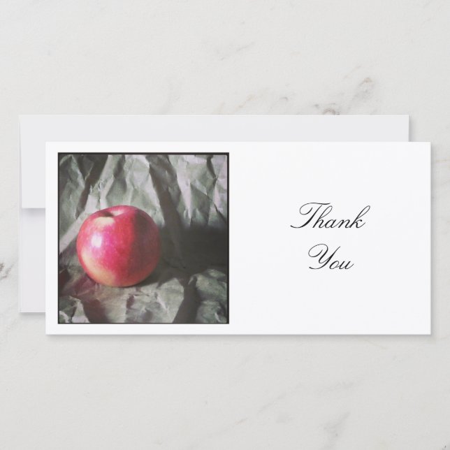 Square Photo - Apple Thank You Card (Front)