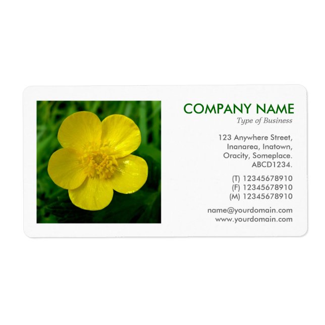 Square Photo - Buttercup Label (Front)