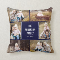 Square Photo Collage Custom Throw Pillow Square Photo Collage Custom Throw Pillow