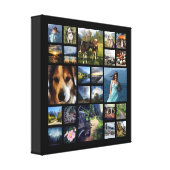 Square Photo Collage Grid with Your Pictures Canvas Print | Zazzle