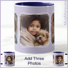 Square Photo Collage Modern Lilac C123 Mom Mother Mug