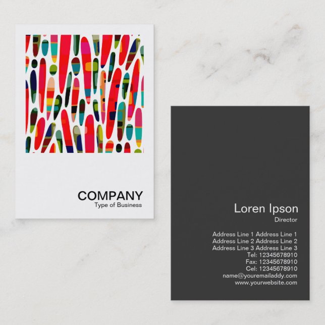 Square Photo - Collaged Color Splash 150222 Business Card (Front/Back)