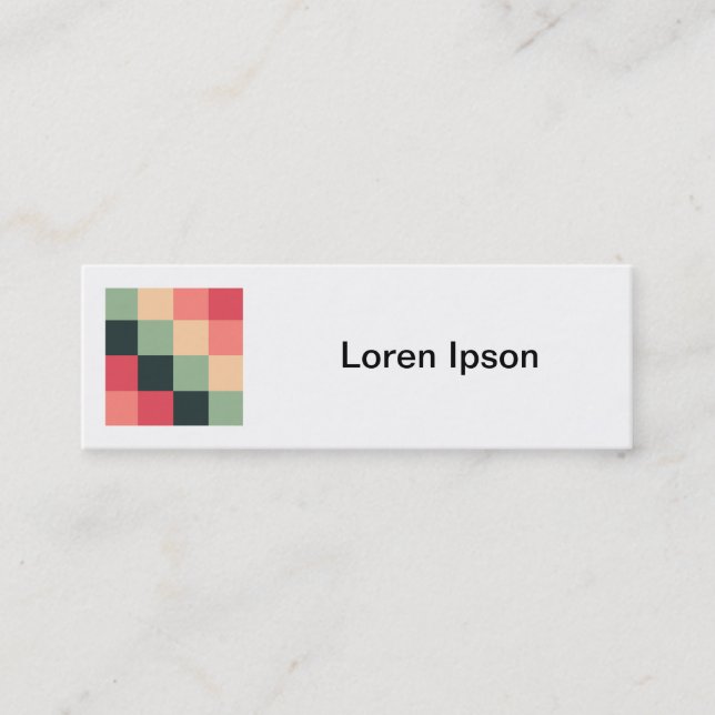 Square Photo - Color Squares 015 Mini Business Card (Front)