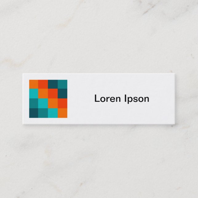 Square Photo - Color Squares 01 Mini Business Card (Front)