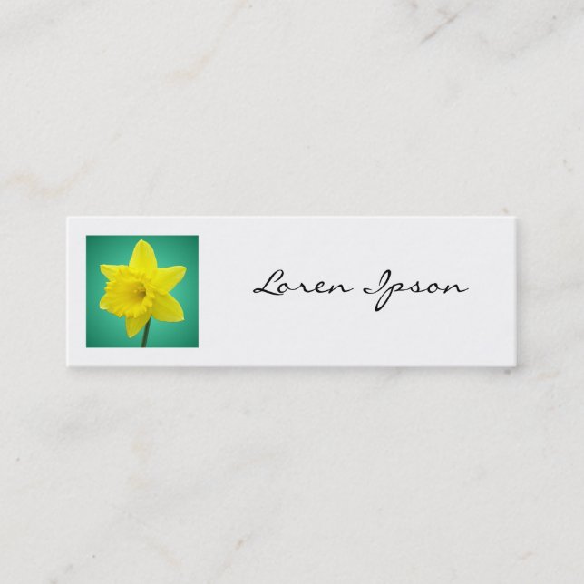 Square Photo - Daffodil 01 Mini Business Card (Front)