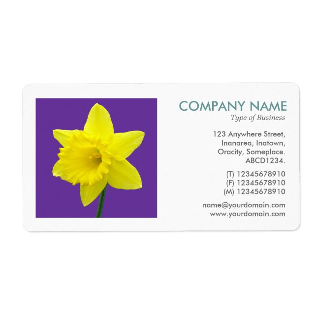 Square Photo - Daffodil II Label (Front)