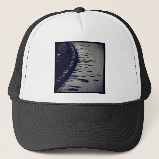 Square Photo - Flower Shadows Trucker Hat (Front)