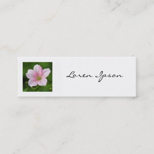 Square Photo _ Geranium Mini Business Card