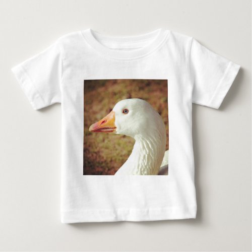 Square Photo _ Goose Close_up Baby T_Shirt