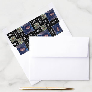 Square Photo Graduation Class Year Black Envelope Liner