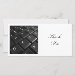 Square Photo - Keyboard Thank You Card
