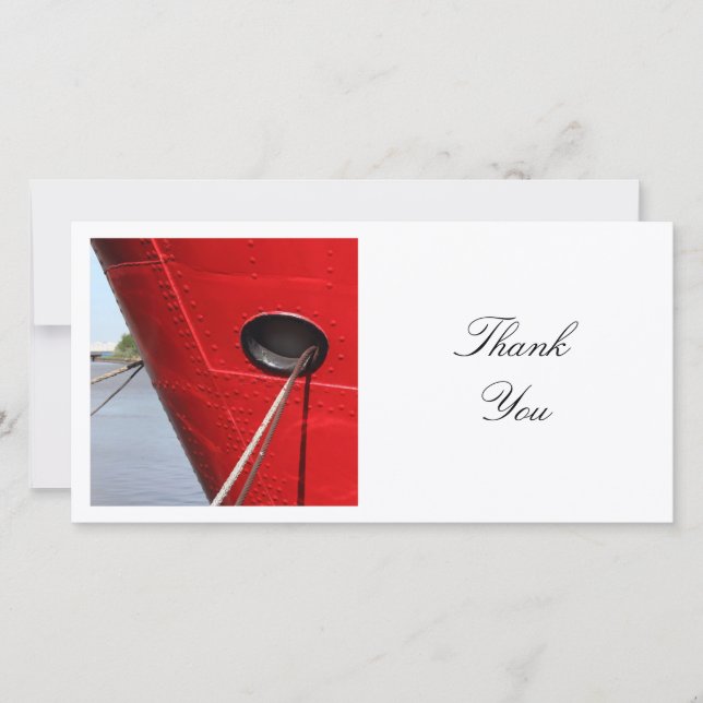 Square Photo - Light Ship Thank You Card (Front)
