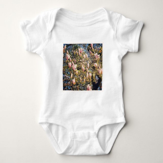 Square Photo - Magnolia Blossom Baby Bodysuit (Front)