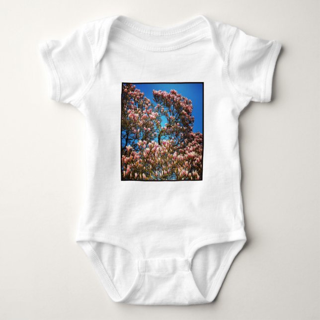 Square photo - Magnolia Blossom Baby Bodysuit (Front)