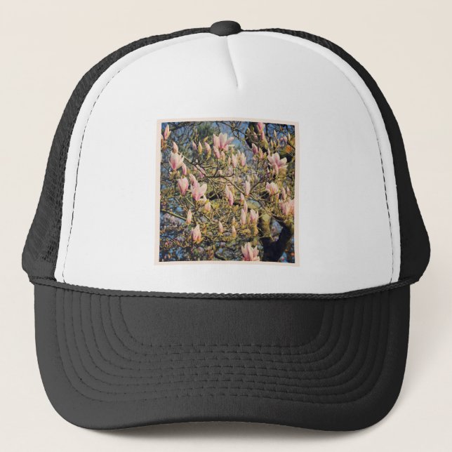 Square Photo - Magnolia Blossom Trucker Hat (Front)