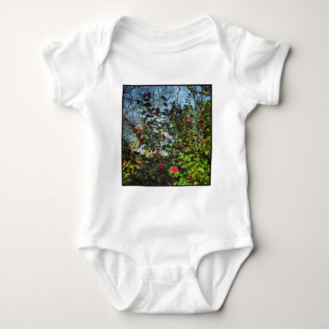 Square Photo - Magnolia Bush 01 Baby Bodysuit (Front)