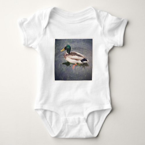 Square Photo _ Mallard Duck Baby Bodysuit