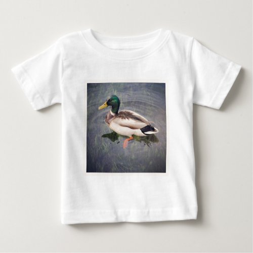 Square Photo _ Mallard Duck Baby T_Shirt