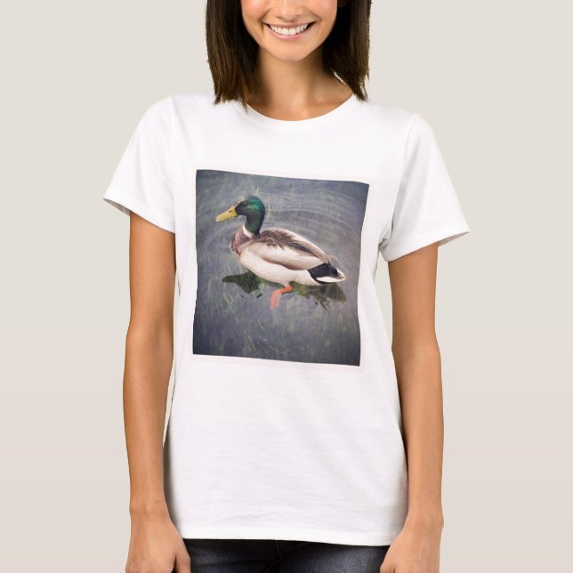 Square Photo - Mallard Duck T-Shirt (Front)