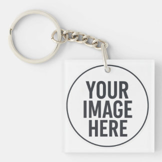 Square Photo Memory Keychain for Daily Use