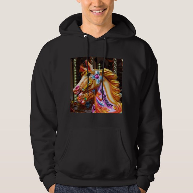 Square Photo - Merry-go-round Horses Hoodie (Front)