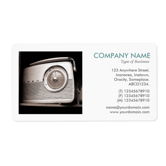 Square Photo - Old Radio Label (Front)