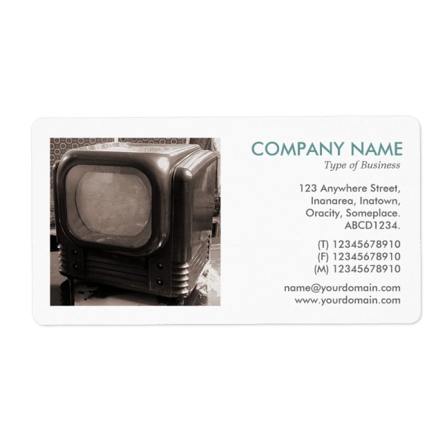 Square Photo - Old Telly Label (Front)
